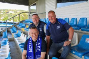 Stuart King with Chairman Martin McLoughlin and Vice Chairman Gary Wilson