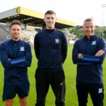 Assistant Manager Ryan Moffatt, new signing Andy Martin and Manager Stuart King