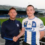 Assistant Manager Ryan Moffatt with latest Signing Kane Rossiter