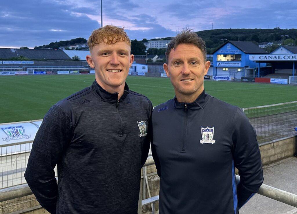 New Signing Ryan Fearon with First Team Assistant Manager Ryan Moffatt