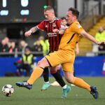 New signing Albert Watson playing for previous club Carrick